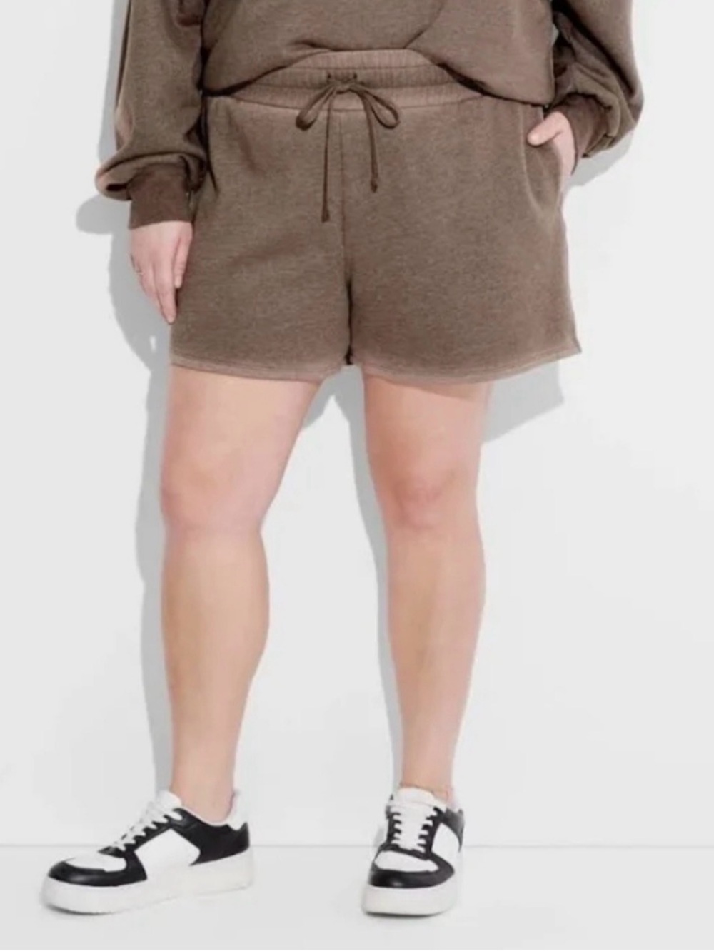 wild fable Brown Knit Drawstring Athletic Shorts